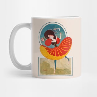 Woman dancing with a rose Mug